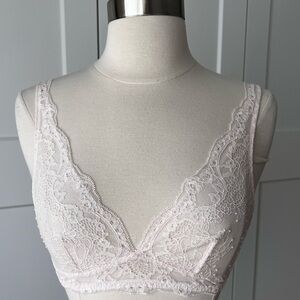 Gap Body Lace Triangle Plunge Bralette XS New, no tags